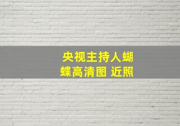 央视主持人蝴蝶高清图 近照